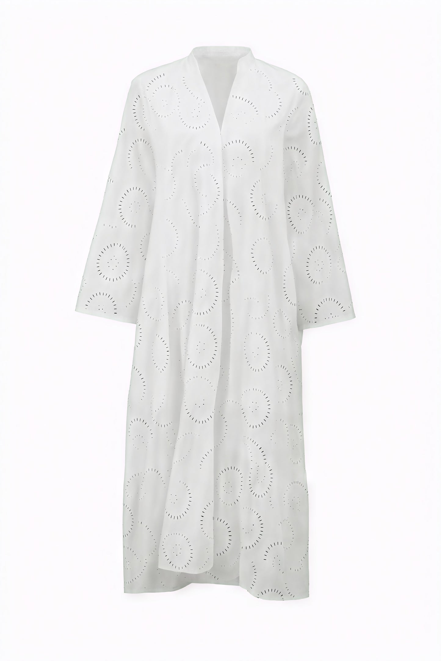 Vela Official Vestido Ojalillo Mujer – Escote V, Manga 3/4, Botones Frontales-83323-d901f975-ff45-46e9-a7af-5162386a80c7