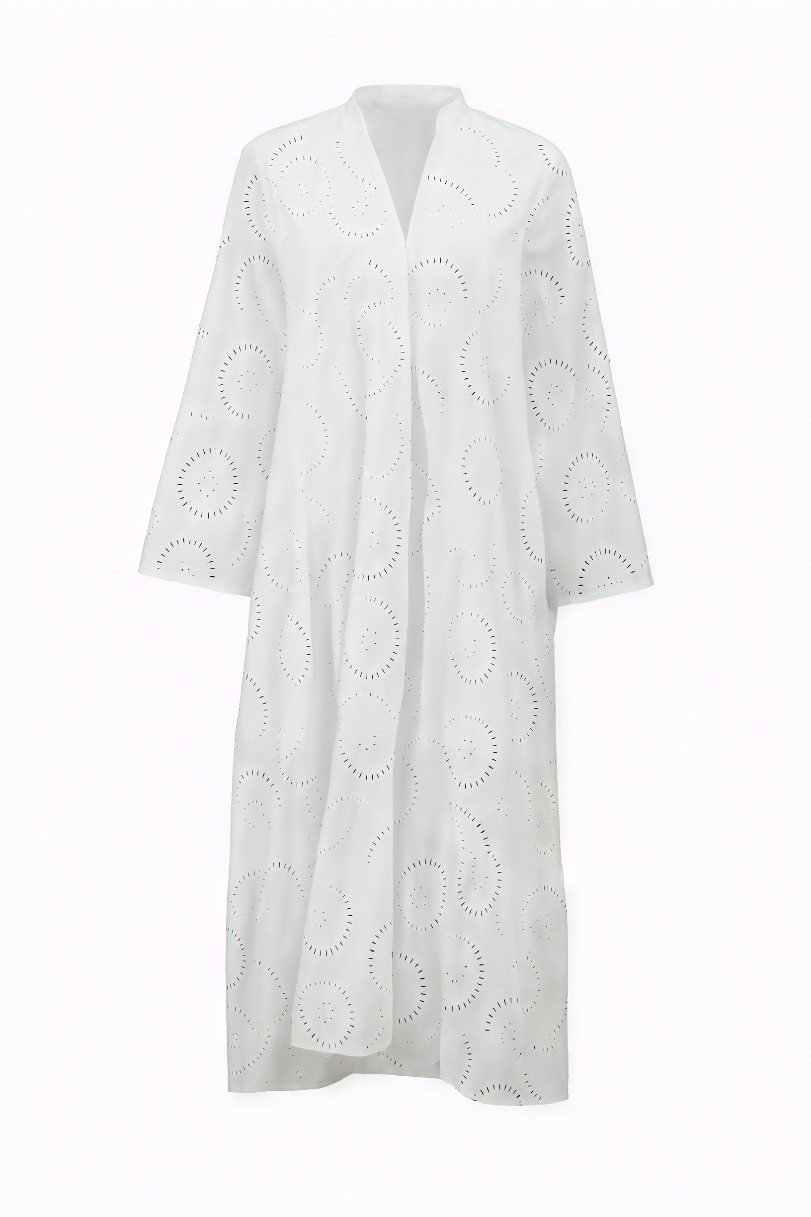 Vela Official Vestido Ojalillo Mujer – Escote V, Manga 3/4, Botones Frontales-83323-d901f975-ff45-46e9-a7af-5162386a80c7
