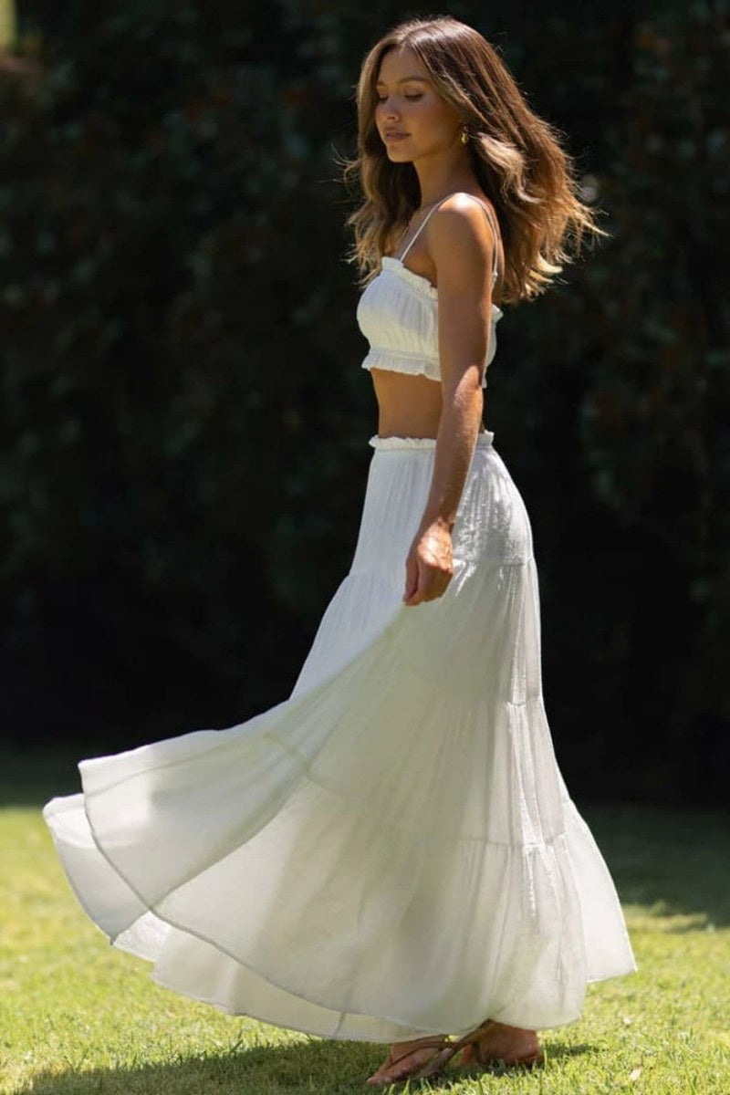 Conjunto Top y Falda Maxi Fluida