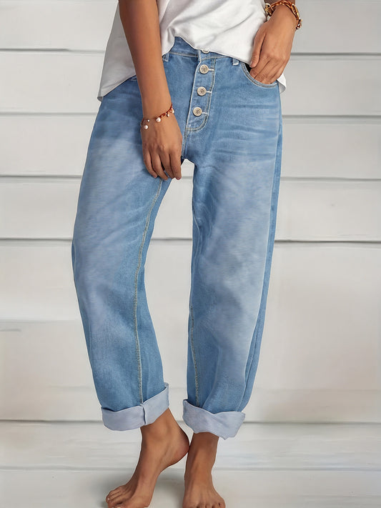 Jeans Holgados de Mujer – Denim Azul Claro con Dobladillo Puño-83359-b5b290b7-77f6-44b3-9373-59cee133f370