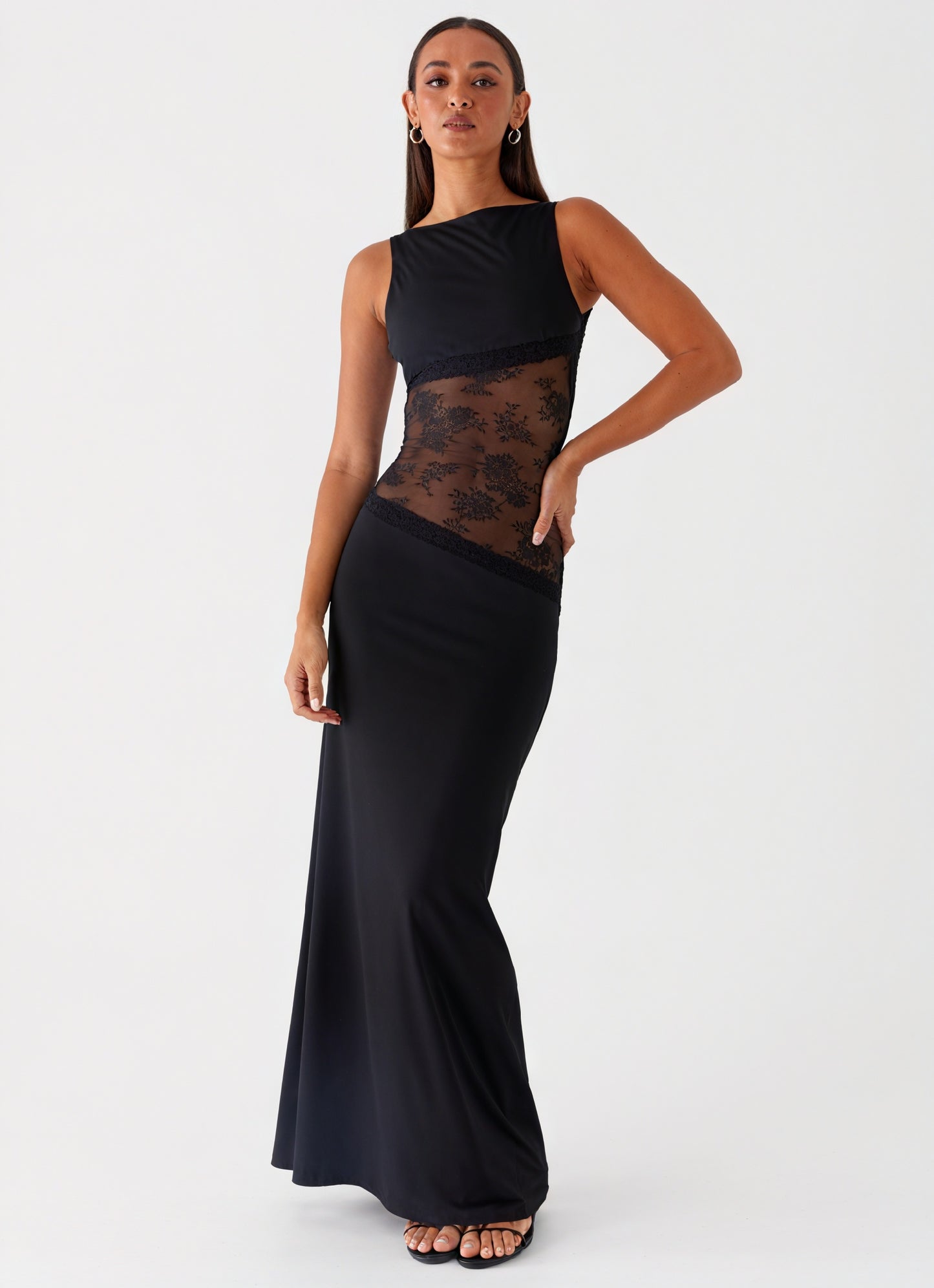 Vestido Maxi Sin Mangas para Mujer – Panel de Encaje Elegante, Estilo Formal-83478-cd0d88ce-8f4b-4c49-b224-7acfe9121435