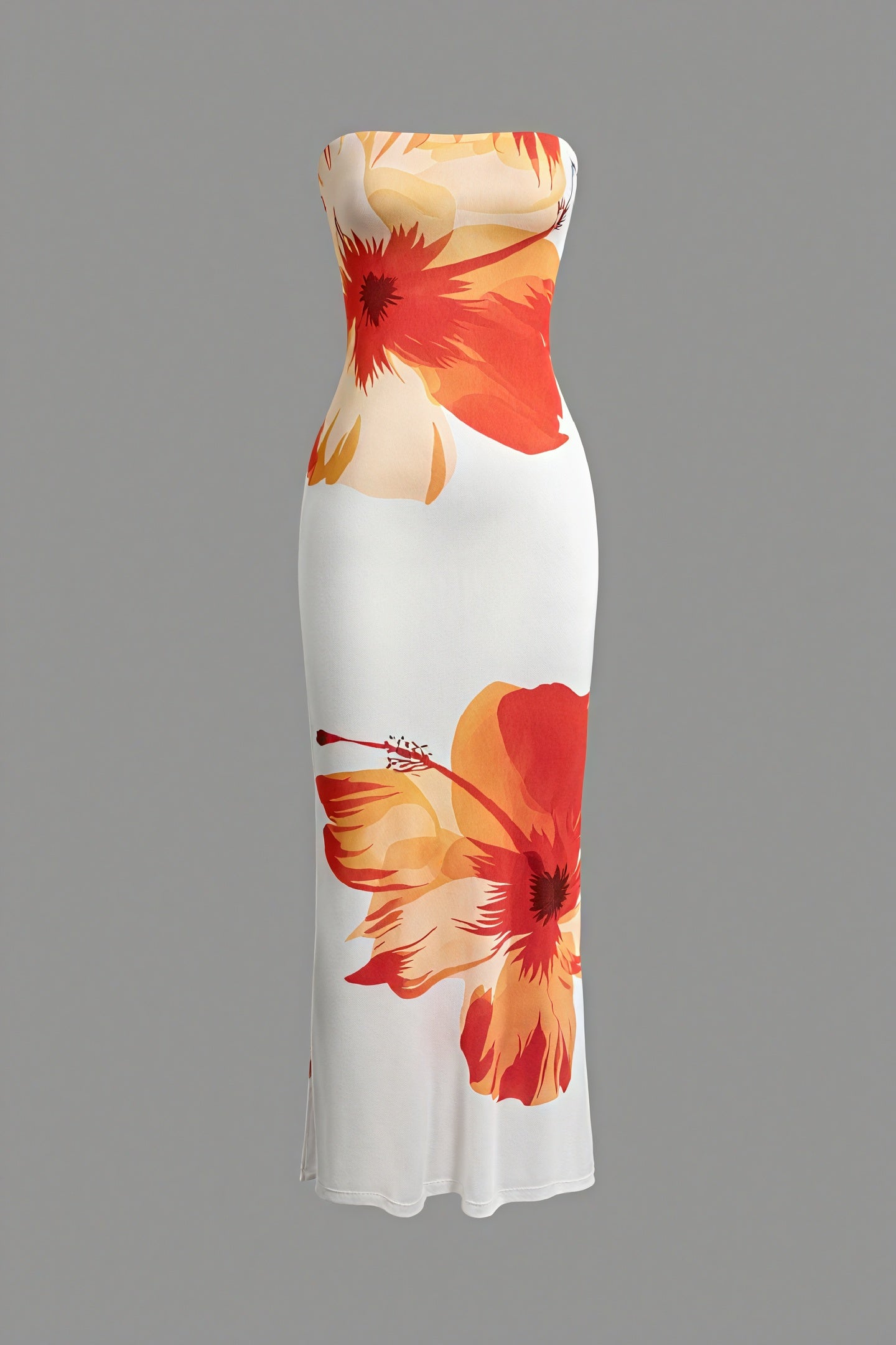 Vestido Maxi Strapless para Mujer – Estampado Floral Único, Vela Official-83497-96696cb7-2bc0-490f-b9c0-54534c704892