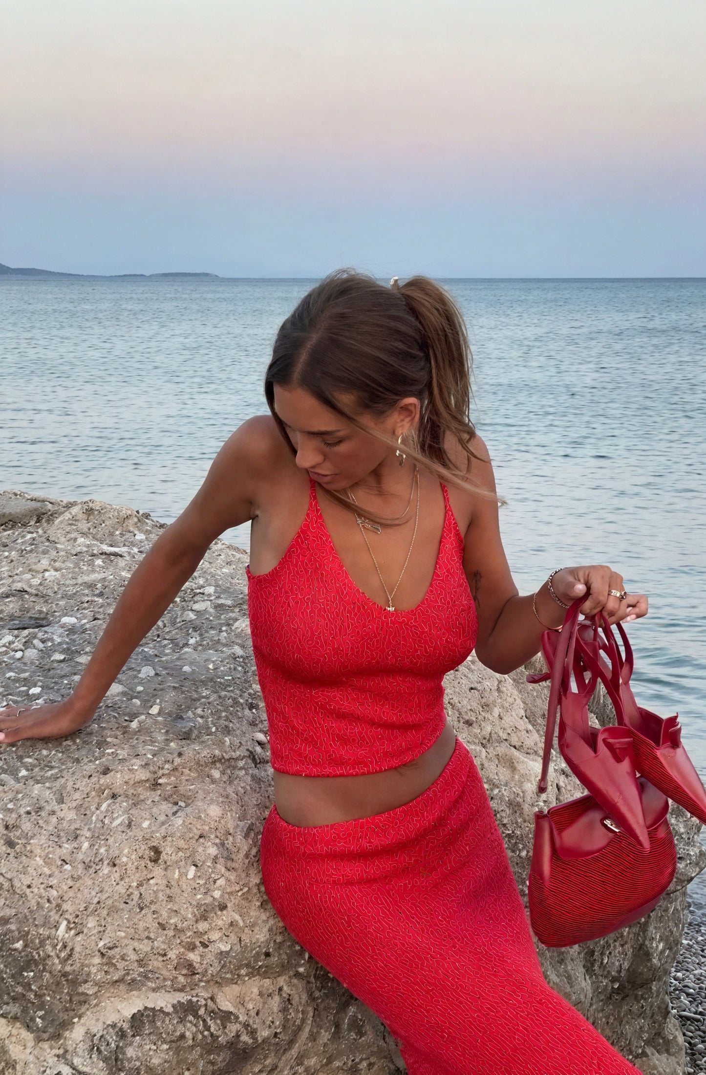 Conjunto Dos Piezas Mujer – Top Tirantes, Falda Maxi Brillante-83554-1c13acdf-937e-4248-8bbb-39856680d3c1