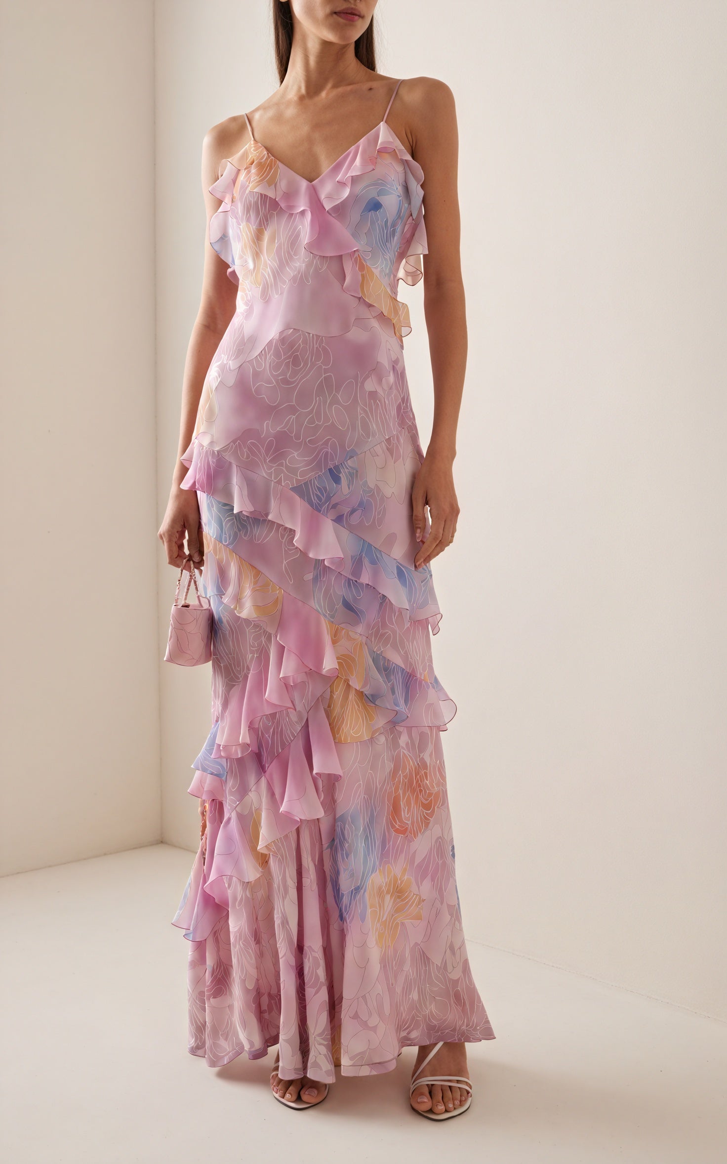 Vestido Sin Mangas Floral con Volantes y Tirantes Finos para Mujer, Vela Official-83560-02efe3b6-b026-4698-94fb-61786a9cfbe6