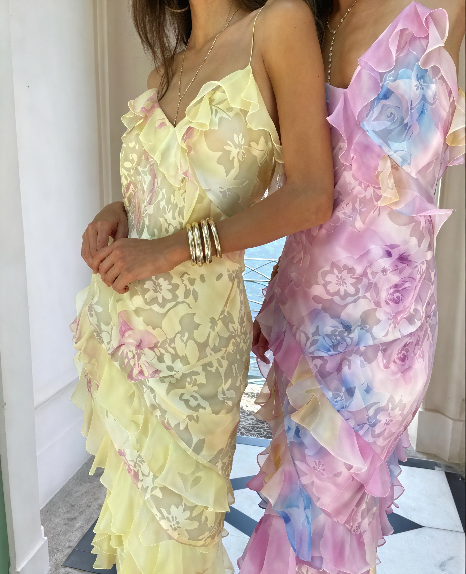 Vestido Sin Mangas Floral con Volantes y Tirantes Finos para Mujer, Vela Official-83560-2f850d15-9f7c-44d2-a76b-9d293da52ca1