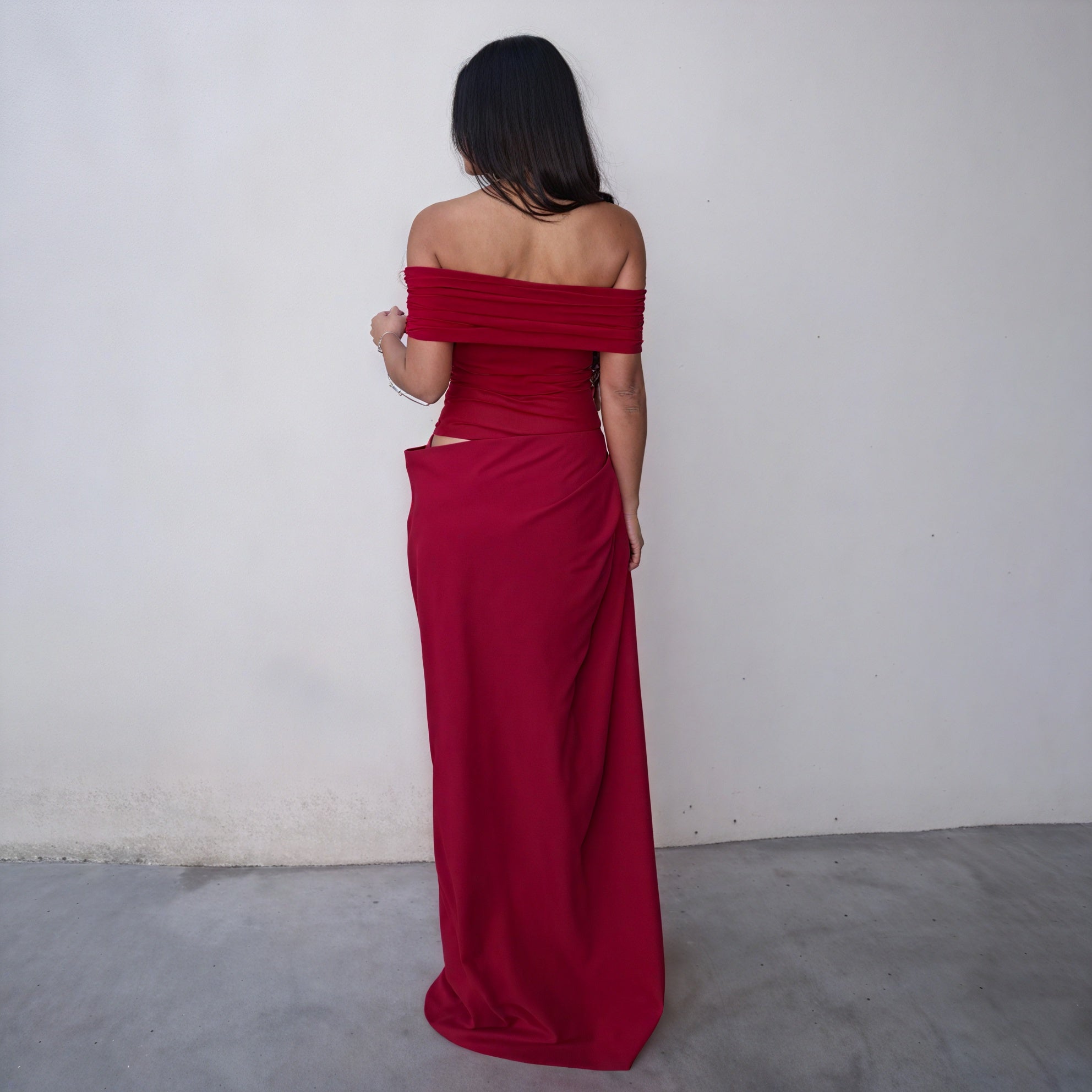 Vestido Largo Mujer Hombros Descubiertos con Abertura en Cintura Elegante Noche-83596-c8882d5d-98ce-494e-b2d9-6ad6aba5326f