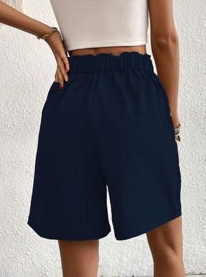 Shorts de Mujer de Tiro Alto Plisados-82558-8369a4ca-1d25-4307-b8d2-4fe877935813