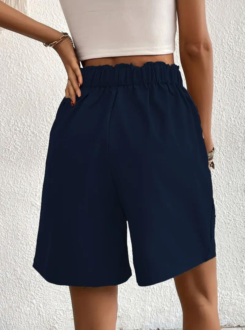 Shorts de Mujer de Tiro Alto Plisados-82558-8369a4ca-1d25-4307-b8d2-4fe877935813