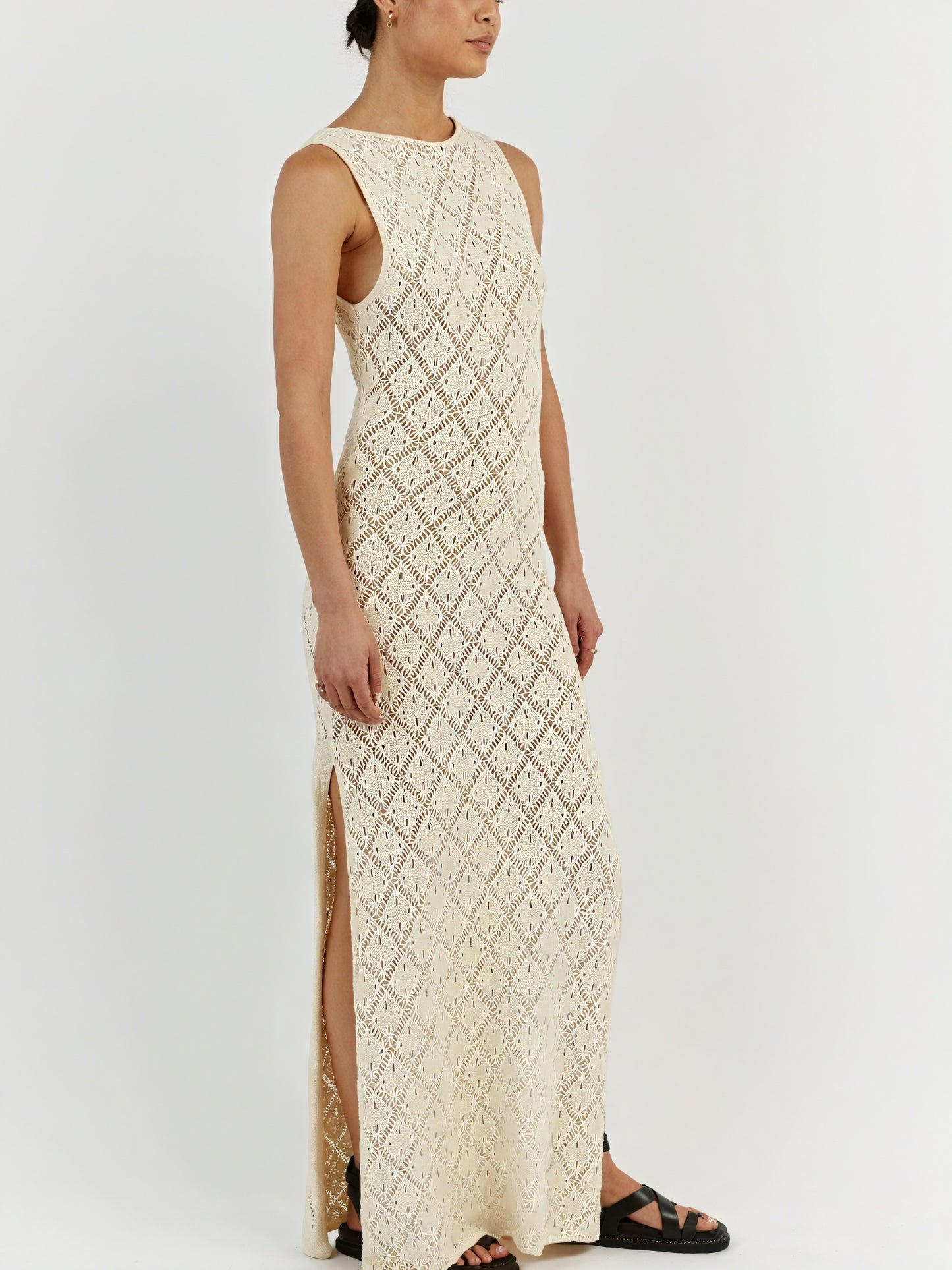 Vestido Maxi de Punto Calado Sin Mangas para Mujer - Estilo Veraniego Casual-83712-ec37fc37-321f-4c13-9fbf-889d822c6161