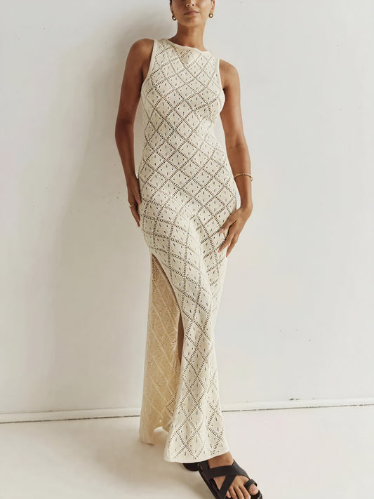 Vestido Maxi de Punto Calado Sin Mangas para Mujer - Estilo Veraniego Casual-83712-d589210a-5e78-40b5-98f3-b1e641721359