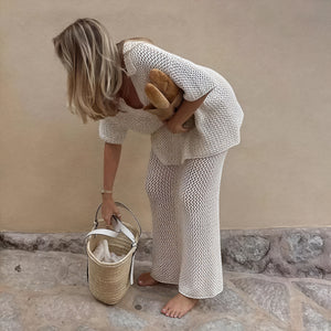 Conjunto de Dos Piezas de Mujer – Tejido Ligero, Camisa Abotonada y Pantalón, Vela Official-83778-2eb9767a-14a6-4d99-8a44-3811826ffc8f