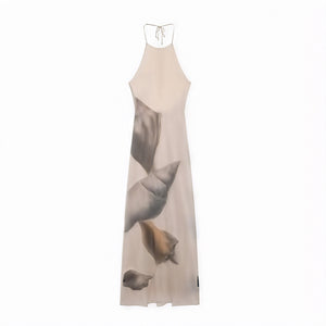 Vestido Maxi Halter para Mujer – Estampado Único, Tejido Texturizado Ligero, Vela Official-83816-0ebf7eaa-50c6-484e-b409-a39e3a5a7553