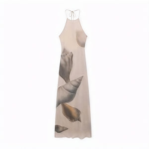 Vestido Maxi Halter para Mujer – Estampado Único, Tejido Texturizado Ligero, Vela Official-83816-c6fd10d8-1d1c-4919-aebf-cd88767b6090