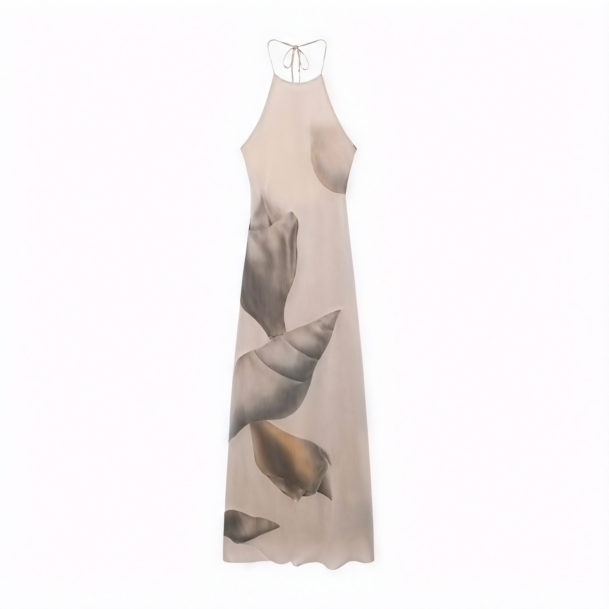 Vestido Maxi Halter para Mujer – Estampado Único, Tejido Texturizado Ligero, Vela Official-83816-c6fd10d8-1d1c-4919-aebf-cd88767b6090