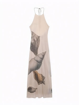 Vestido Maxi Halter para Mujer – Estampado Único, Tejido Texturizado Ligero, Vela Official-83816-54144f81-bd1a-49bc-891c-dc47d30341c6