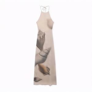 Vestido Maxi Halter para Mujer – Estampado Único, Tejido Texturizado Ligero, Vela Official-83816-2245765d-8d8f-4d4e-a3d0-03e36bb86a75