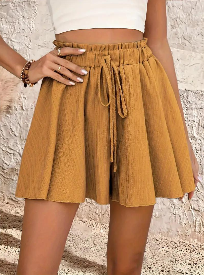 Shorts Fluidos de Cintura Alta