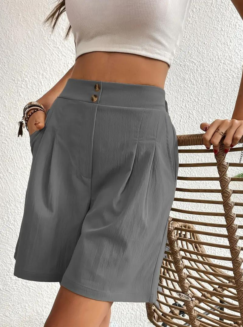 Shorts de Mujer de Tiro Alto Plisados-82558-86a1797b-000c-4684-ace9-085b487d8825