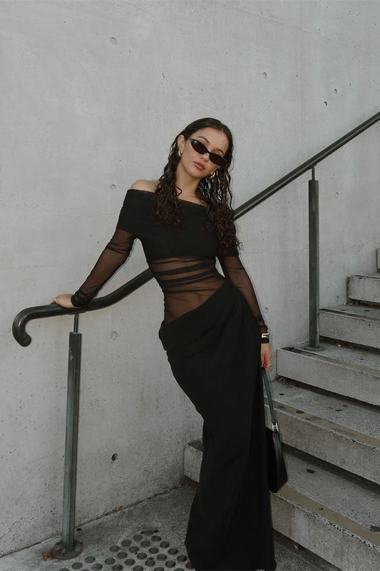 Vestido Sofisticado con Detalles Cut-Out