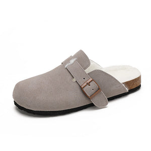 Mujer Zapatillas Destalonadas Ante Suela Corcho Hebilla Ajustable-82019-87521f6f-dceb-4002-82b3-6e1ede4ff5c2