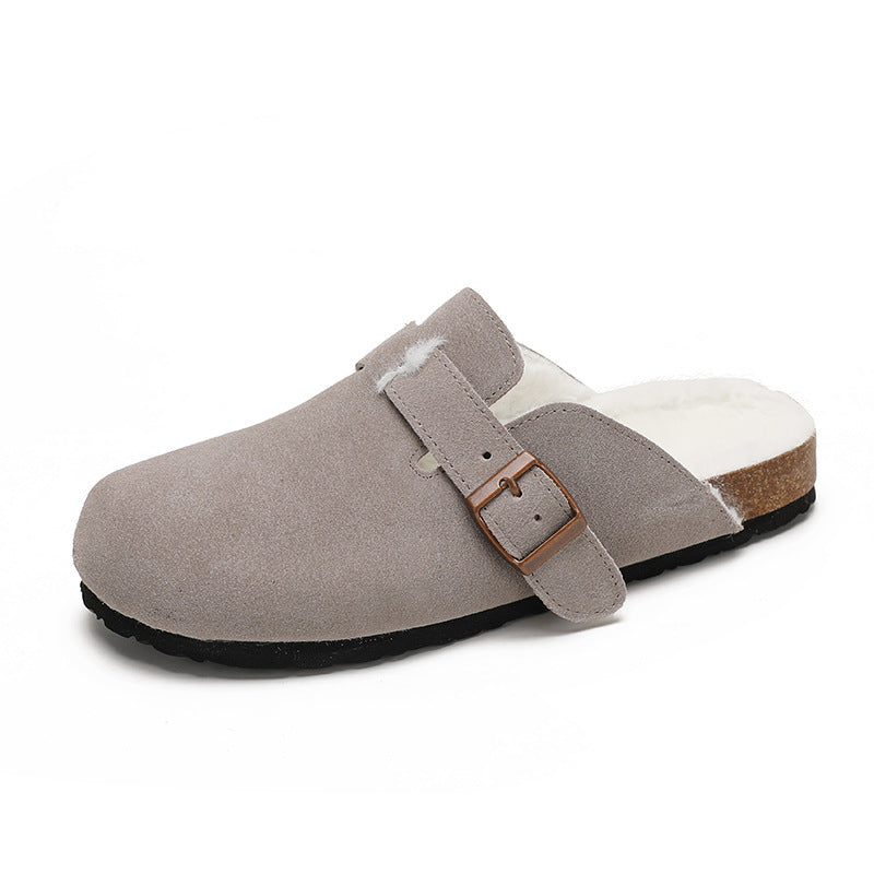 Mujer Zapatillas Destalonadas Ante Suela Corcho Hebilla Ajustable-82019-87521f6f-dceb-4002-82b3-6e1ede4ff5c2