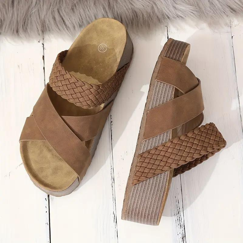 Sandalias Plataforma Tejidas