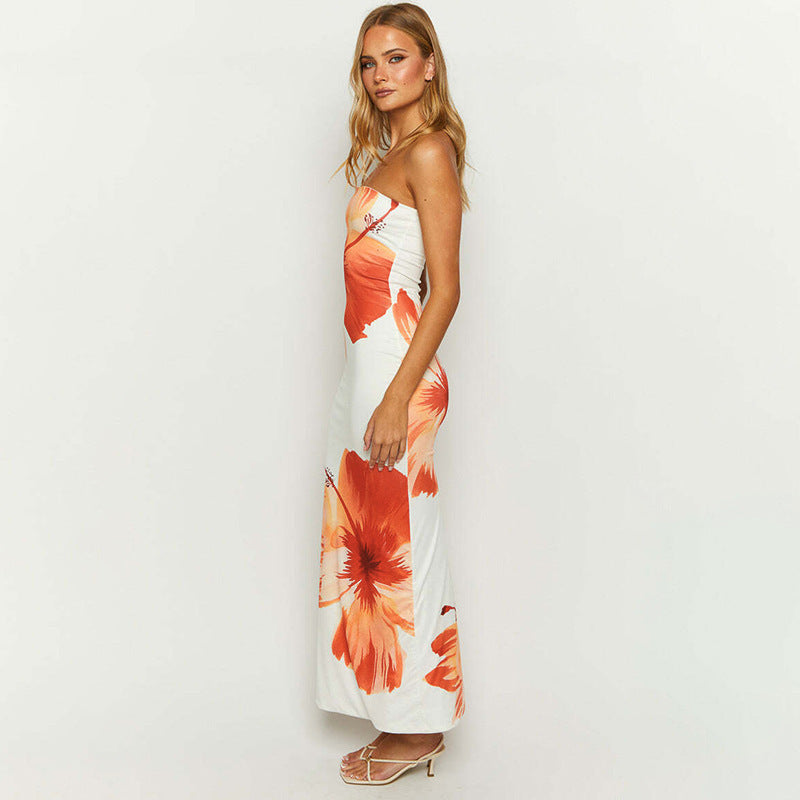 Vestido Maxi Strapless para Mujer – Estampado Floral Único, Vela Official-83497-8bd39f41-7b3b-4c31-b372-61c4b65cce48