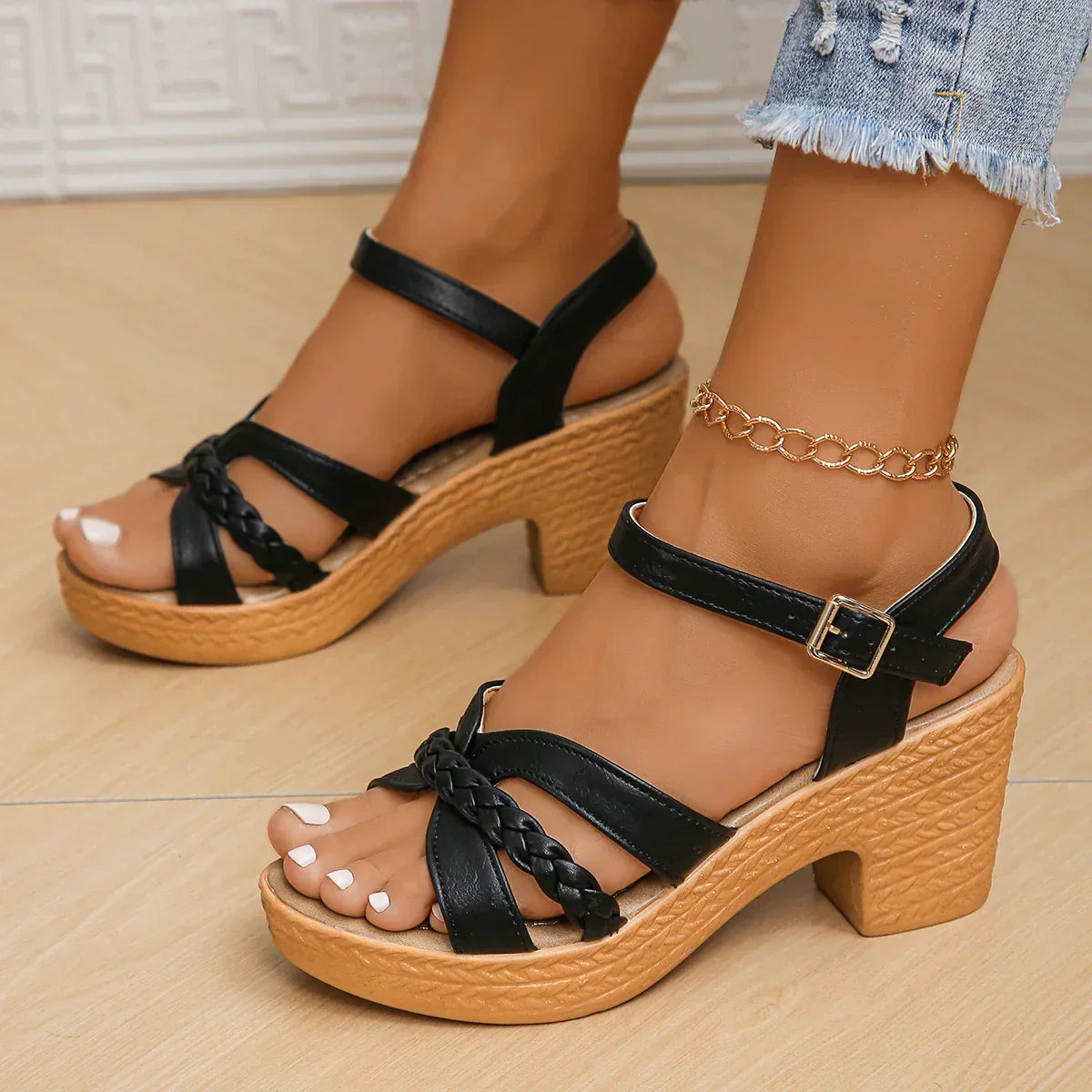 Sandalias Plataforma Trenzada