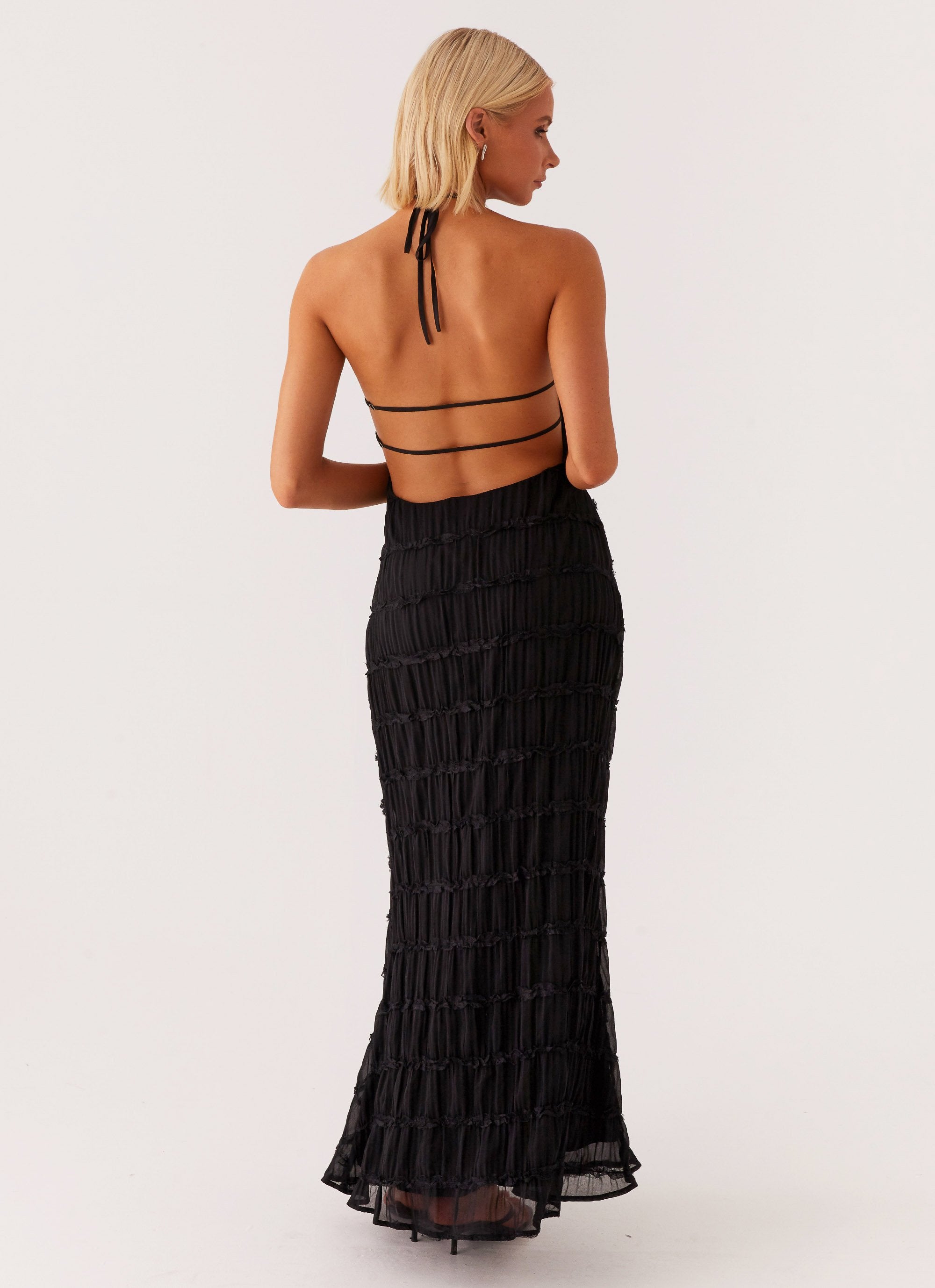 Vestido Maxi para Mujer – Cuello Halter, Tejido Texturizado, Elegante-83499-917ce8d3-c617-4424-a614-099e81b74ced