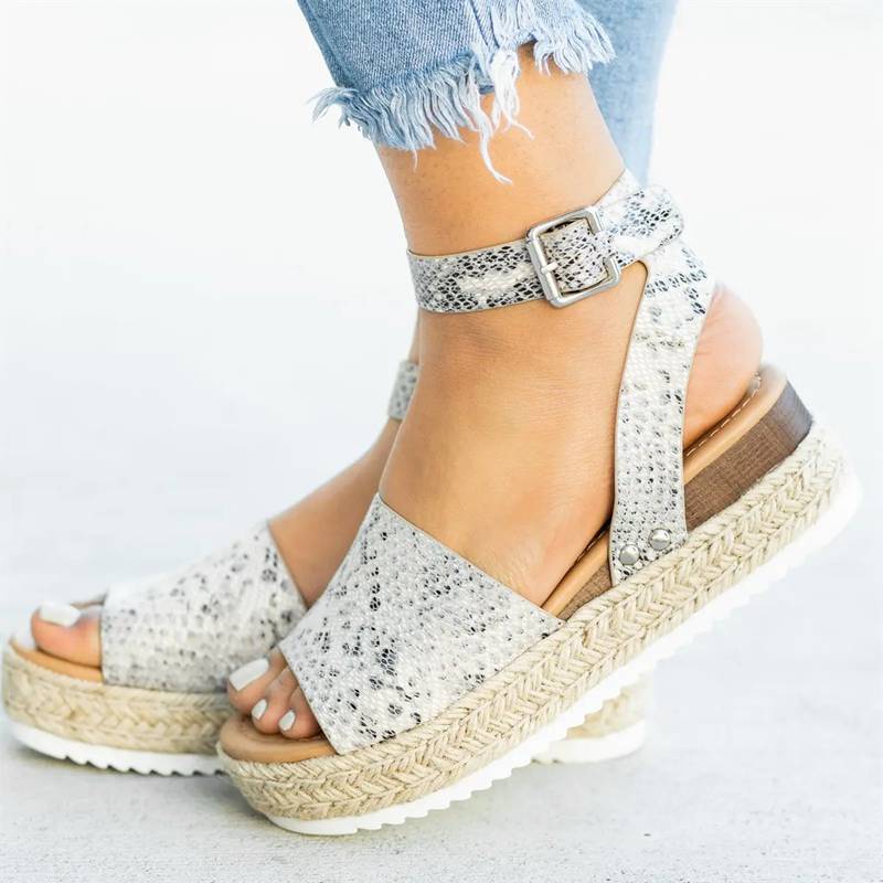 Sandalias Plataforma Tejida: Estilo Casual
