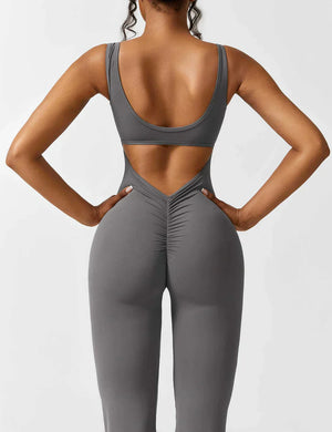 Mono Ajustado Sin Mangas para Mujer – Espalda Abierta, Pierna Acampanada, Elástico-83507-92bba680-27d4-47cd-9334-48c35759be1a