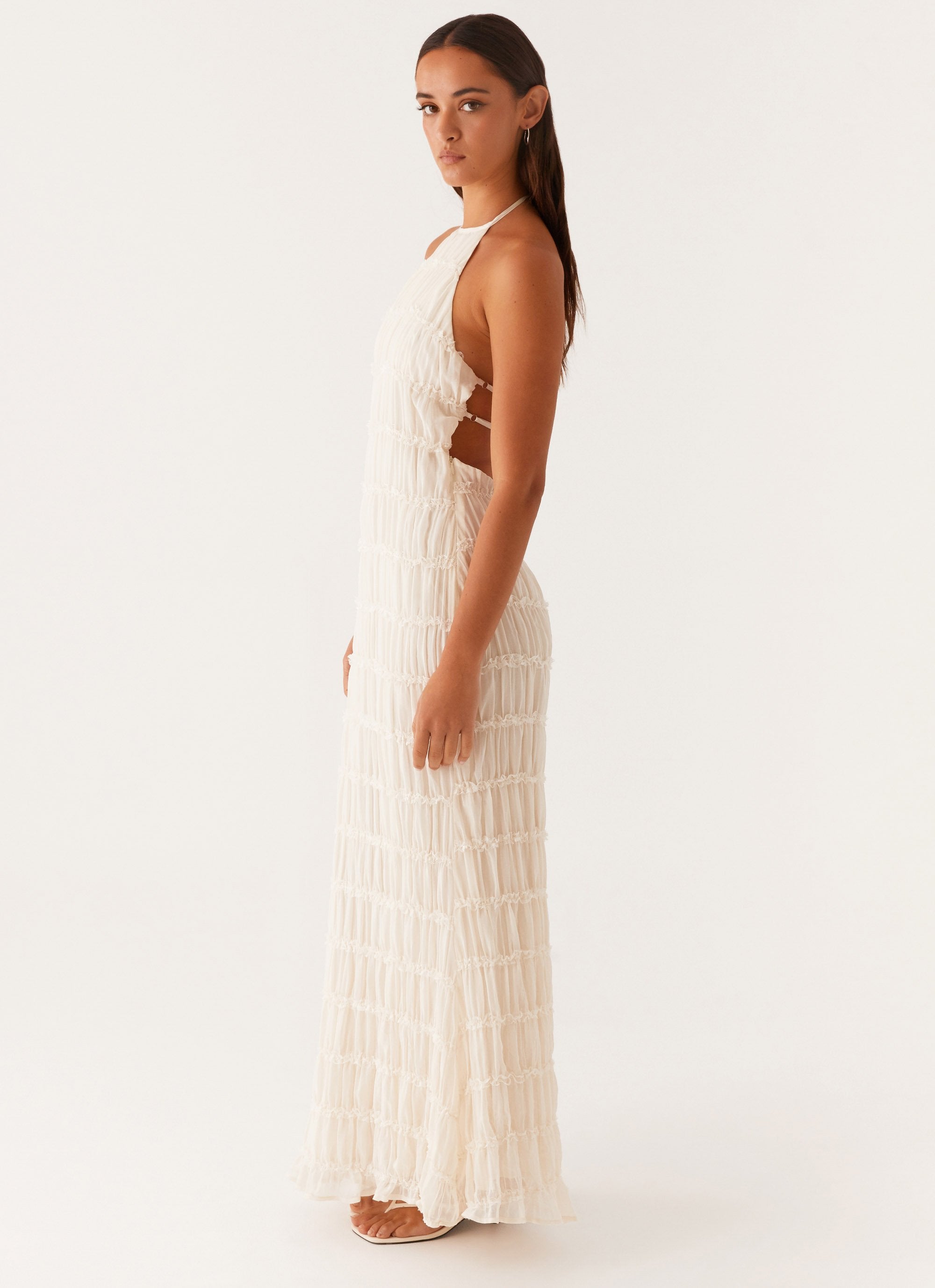 Vestido Maxi para Mujer – Cuello Halter, Tejido Texturizado, Elegante-83499-933d52e2-9d2c-4601-956e-cf8551994ae9