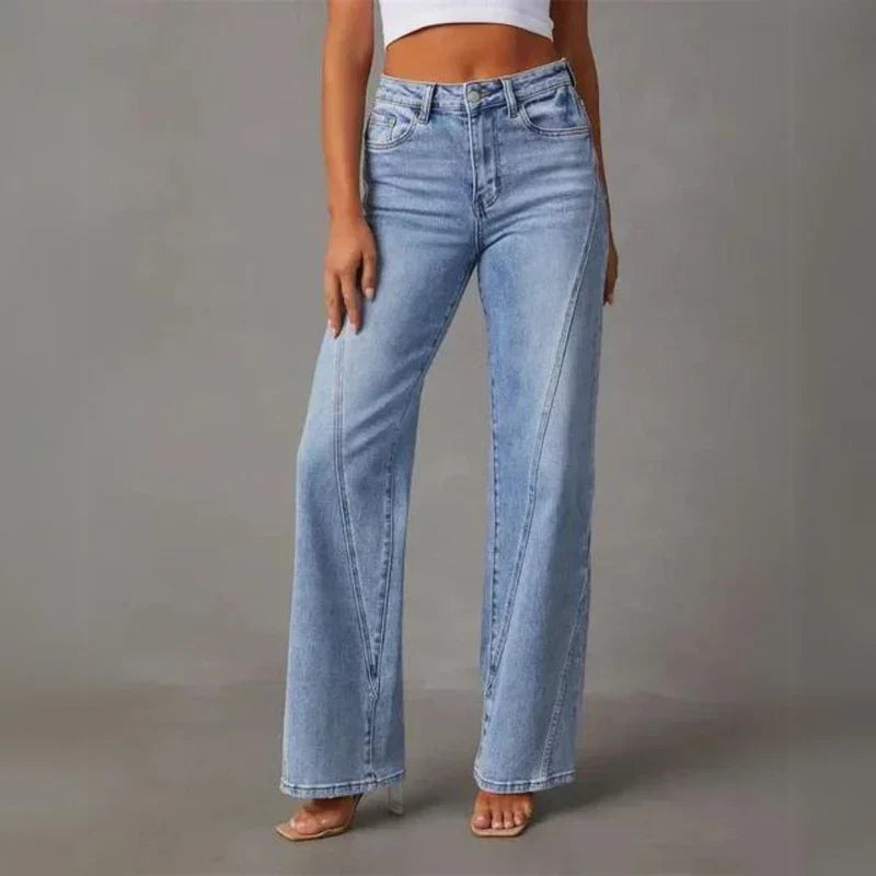 Jeans de Pierna Ancha de Estilo Casual