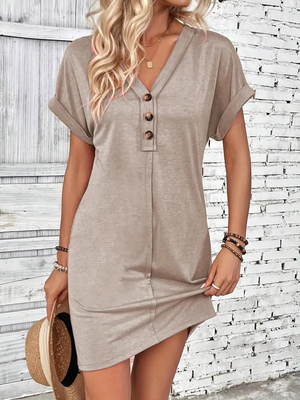 Vestido Ligero con Escote en V para Días Soleados