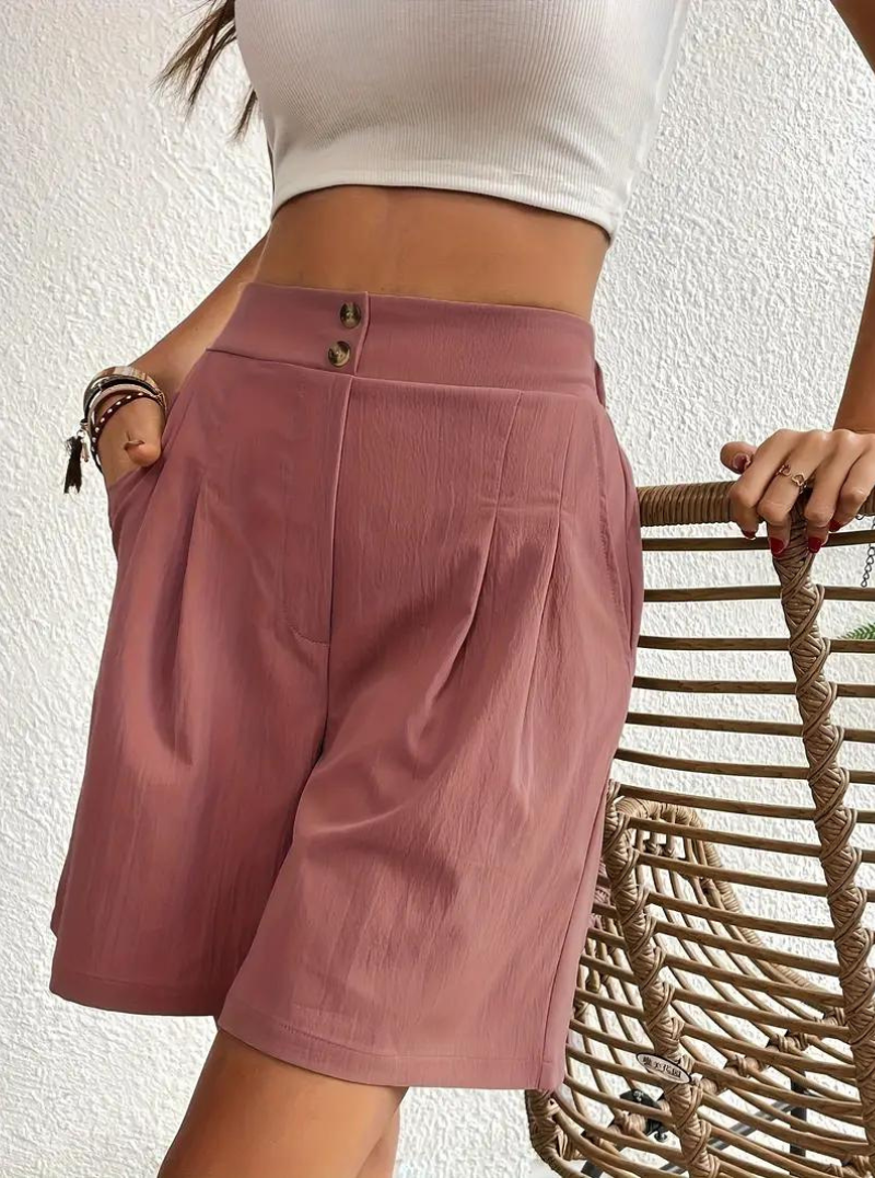 Shorts de Mujer de Tiro Alto Plisados-82558-9c92b083-72ff-427e-bdd1-e6d15173d948