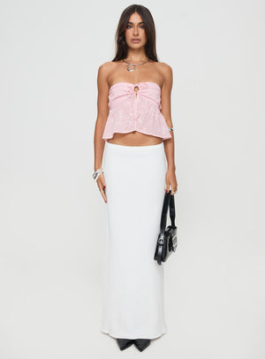Top Strapless Bordado Floral