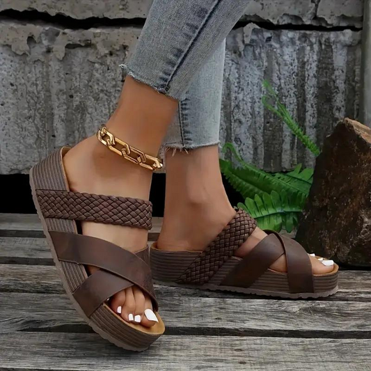 Sandalias Plataforma Tejidas