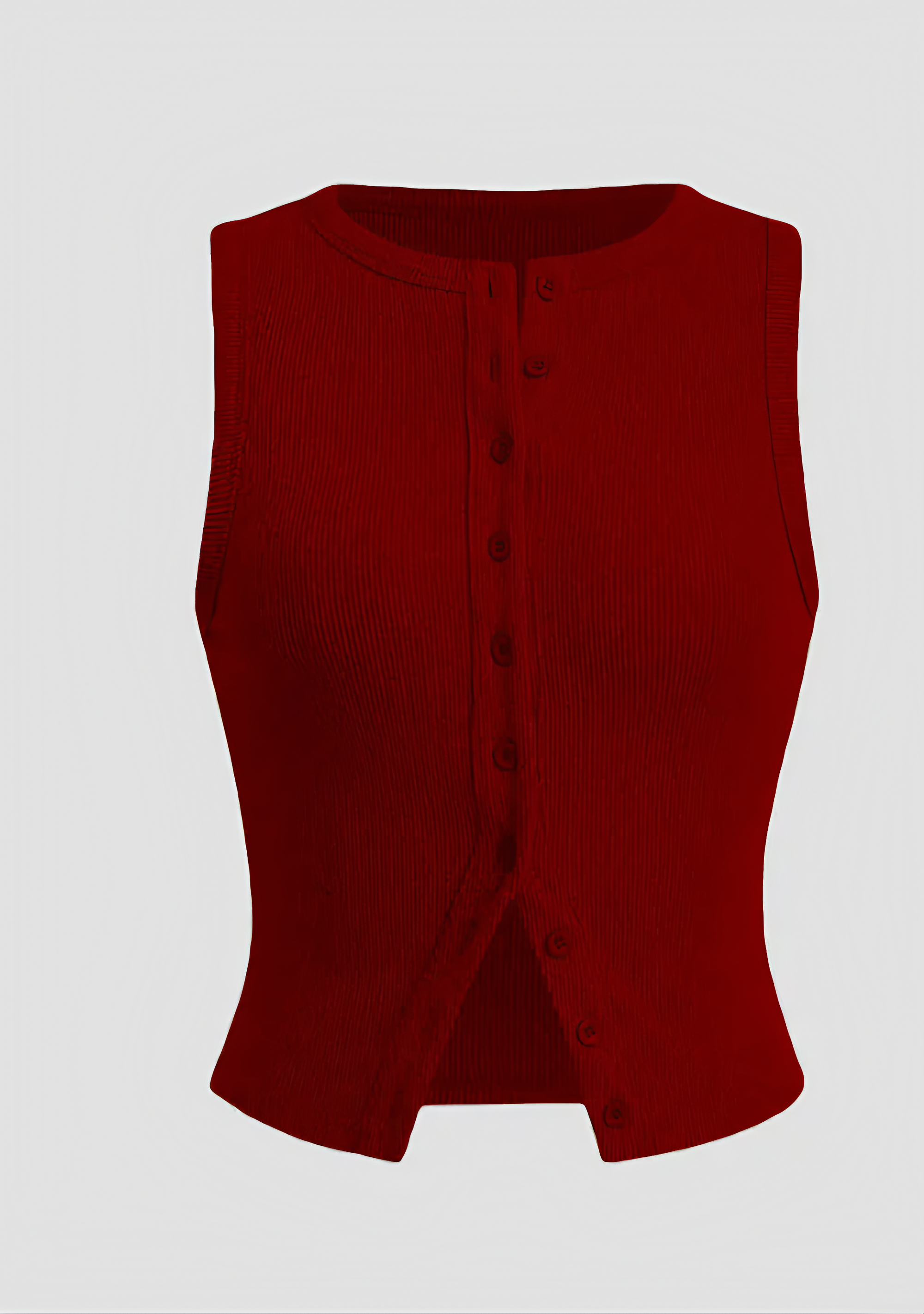 Vestido Acanalado de Mujer sin Mangas con Botones Frontales, Estilo Versátil-83523-ac78051f-b36e-4f5a-825e-c6f4422af776