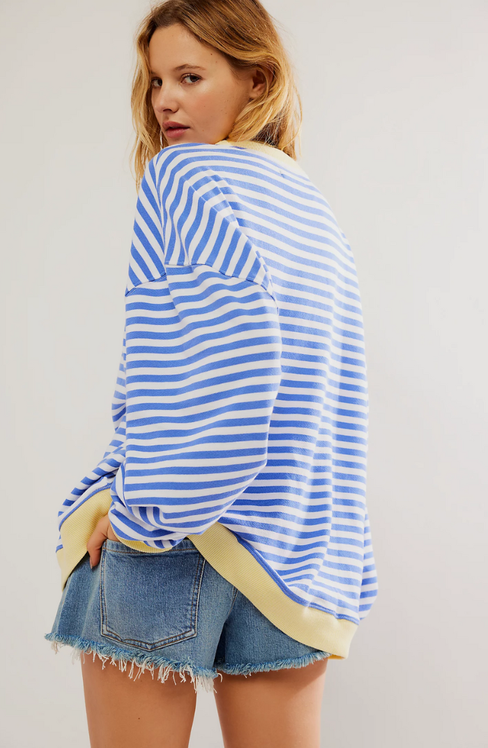 Top Rayas Manga Larga Casual