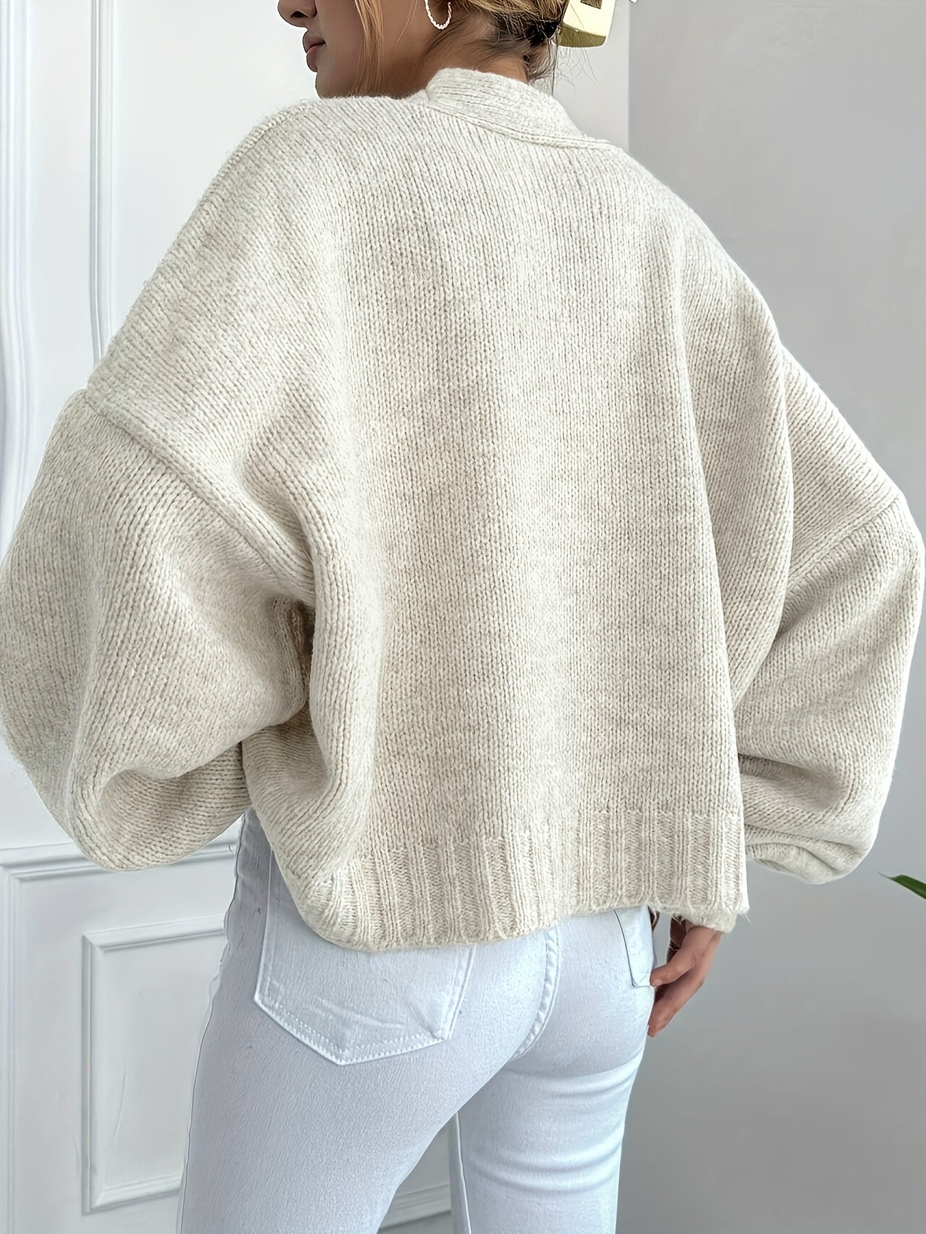 Cárdigan de Punto para Mujer – Suave, Cierre de Botones, Manga Larga, Estilo Clásico-74563-aff03b2a-1f91-431a-83fa-e6093f2e8484