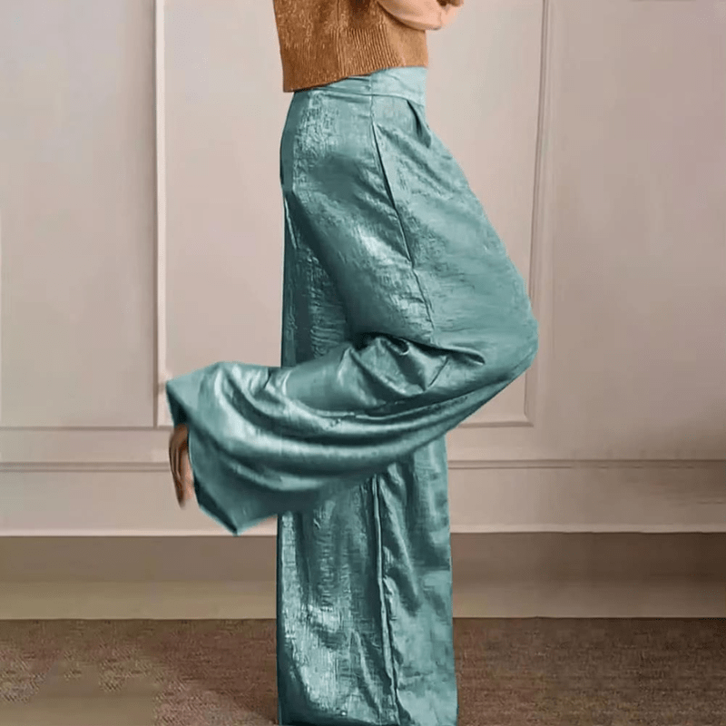 Pantalones Elegantes de Pierna Ancha