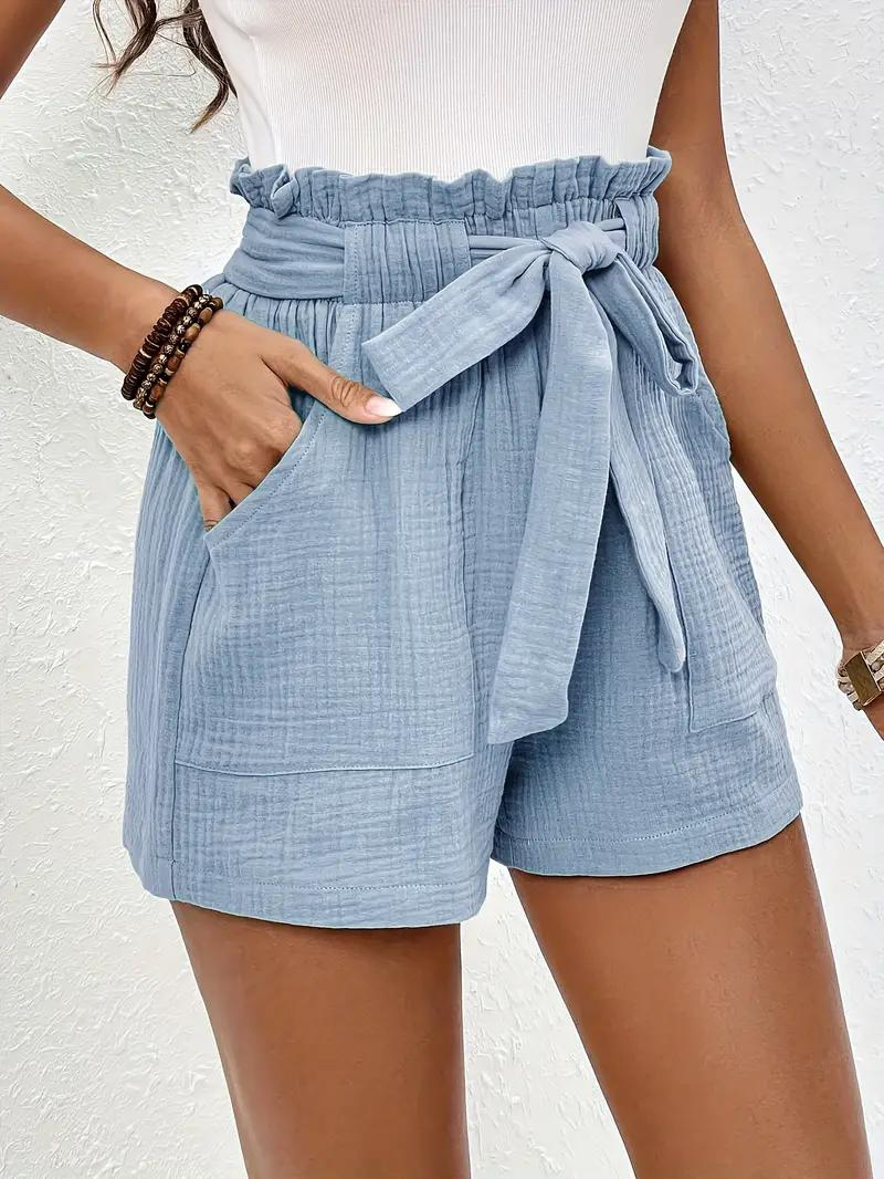 Shorts de Cintura Alta con Cinturón
