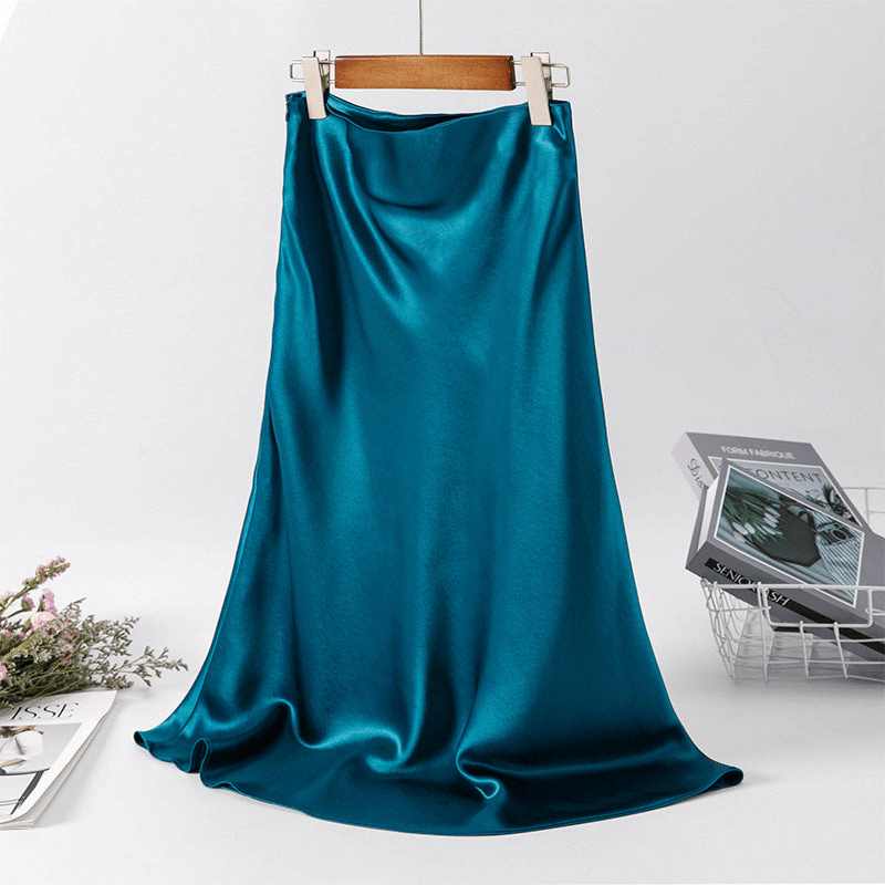 Falda Midi Elegante de Cintura Alta