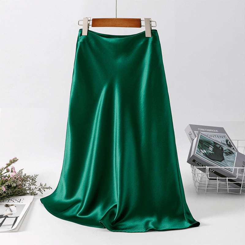 Falda Midi Elegante de Cintura Alta
