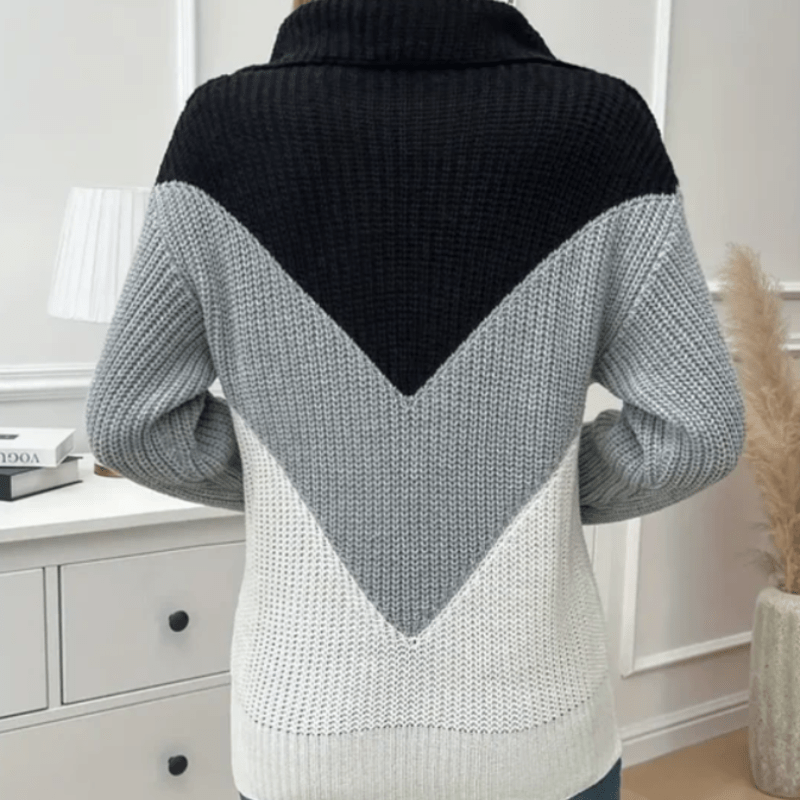 Suéter Chic con Diseño Chevron