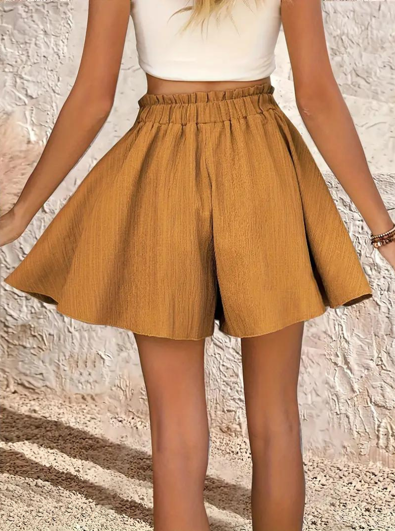 Shorts Fluidos de Cintura Alta