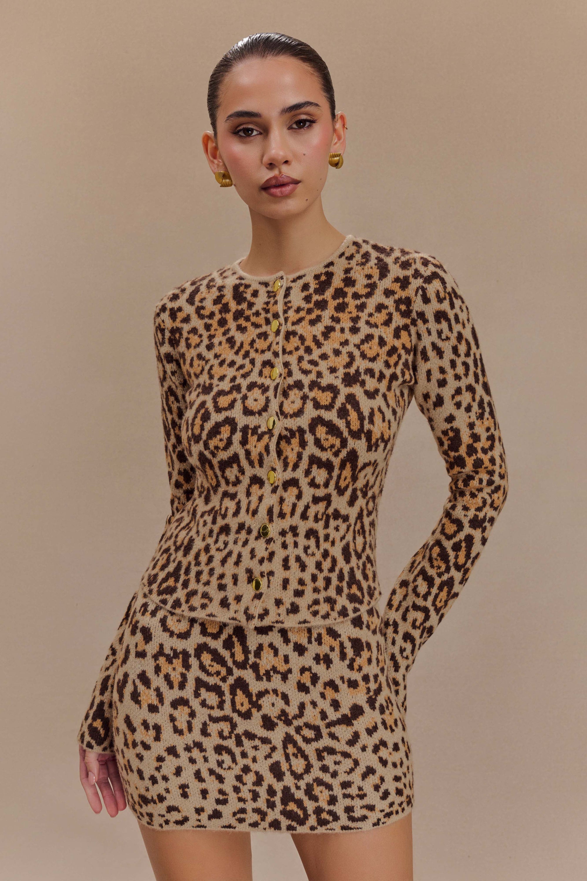Conjunto de Punto Estampado Animal