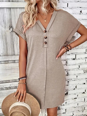 Vestido Ligero con Escote en V para Días Soleados