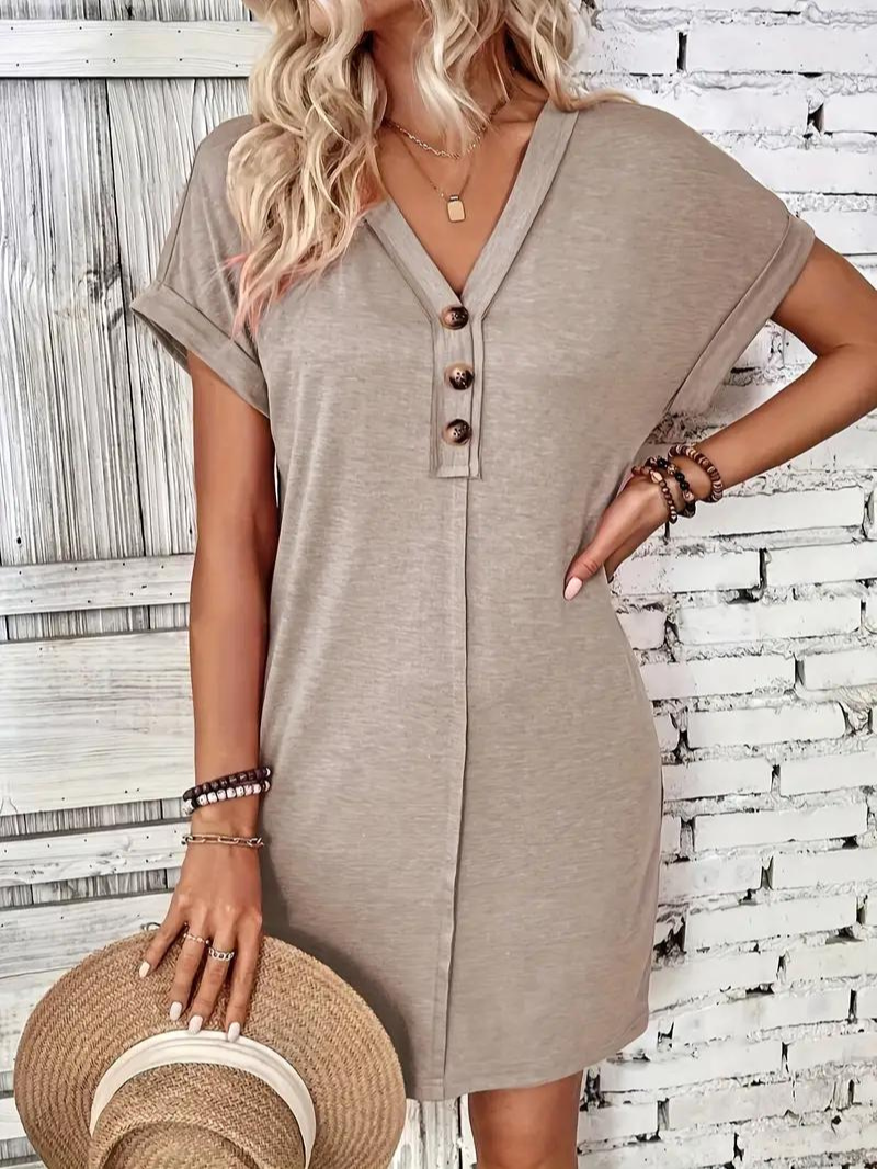 Vestido Ligero con Escote en V para Días Soleados