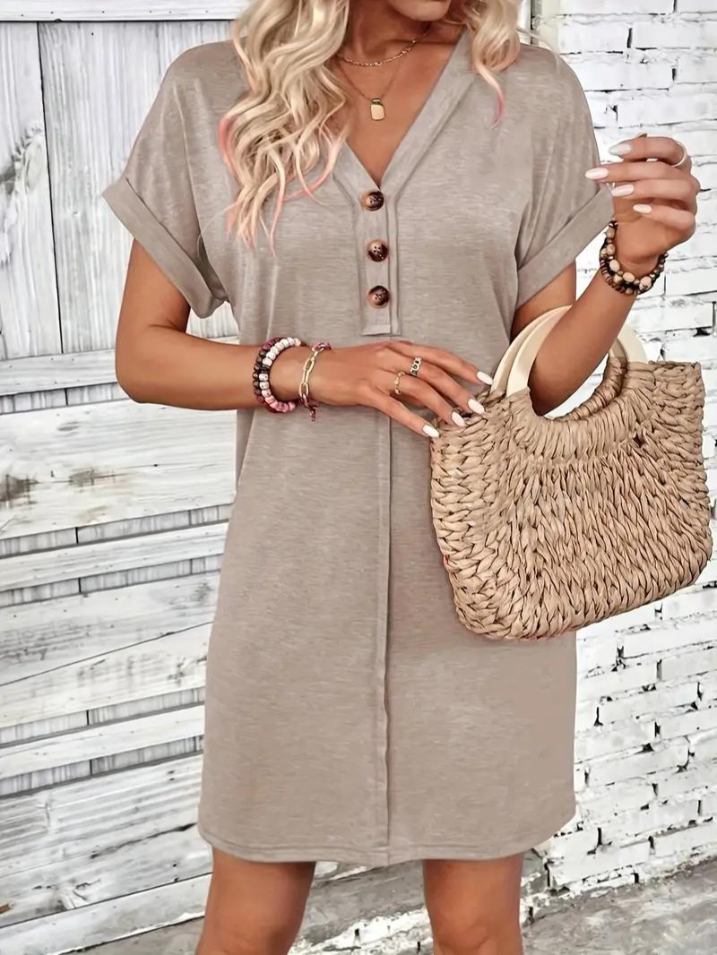 Vestido Ligero con Escote en V para Días Soleados